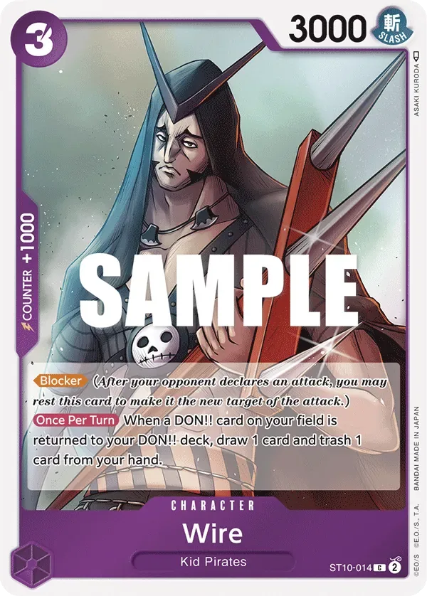 Wire #ST10-014 Ultra Deck: The Three Captains One Piece card