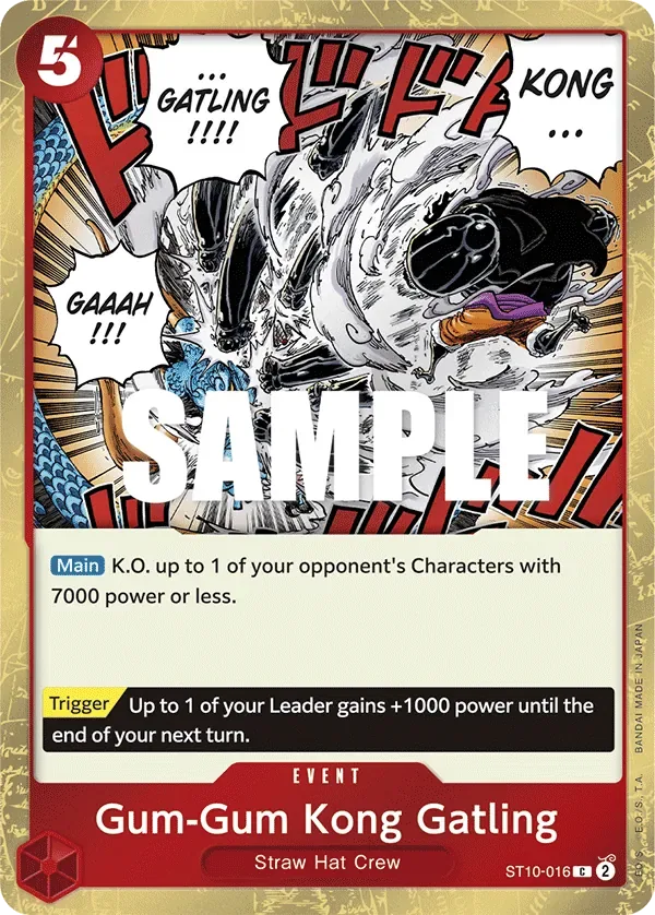 Gum-Gum Kong Gatling #ST10-016 Ultra Deck: The Three Captains One Piece card