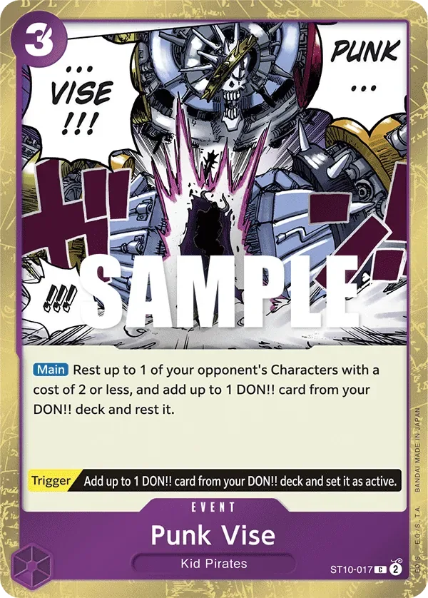 Punk Vise #ST10-017 Ultra Deck: The Three Captains One Piece card