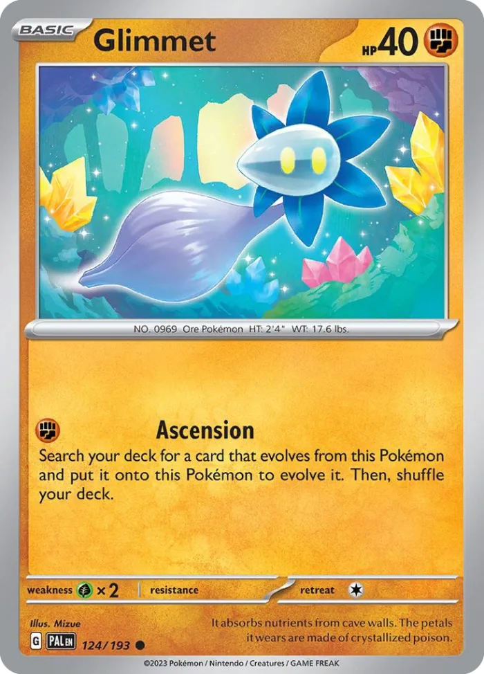 Glimmet #124 Paldea Evolved Pokemon card
