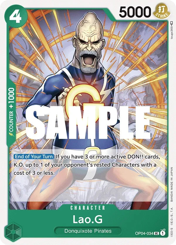 Lao.G #OP04-034 Kingdoms of Intrigue One Piece card