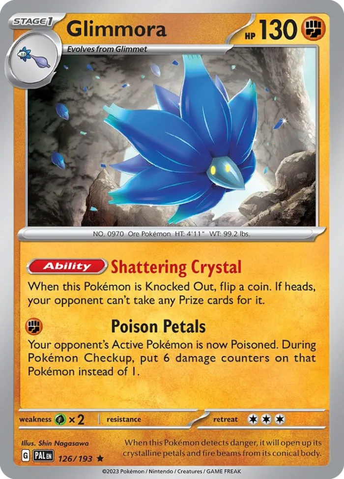 Glimmora #126 Paldea Evolved Pokemon card