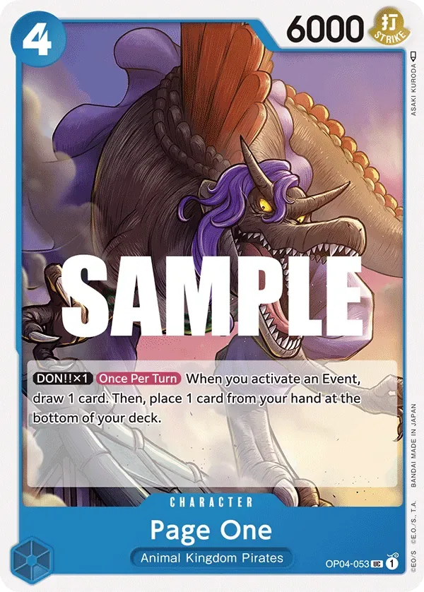 Page One #OP04-053 Kingdoms of Intrigue One Piece card
