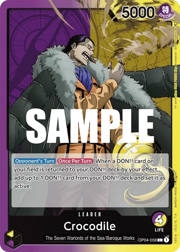 Crocodile #OP04-058 Kingdoms of Intrigue One Piece card