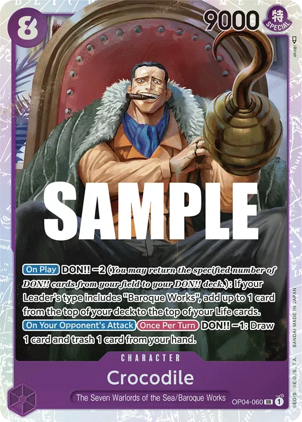 Crocodile #OP04-060 Kingdoms of Intrigue One Piece card