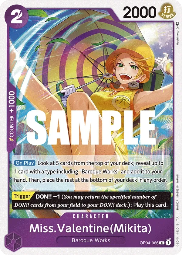 Miss.Valentine(Mikita) #OP04-066 Kingdoms of Intrigue One Piece card