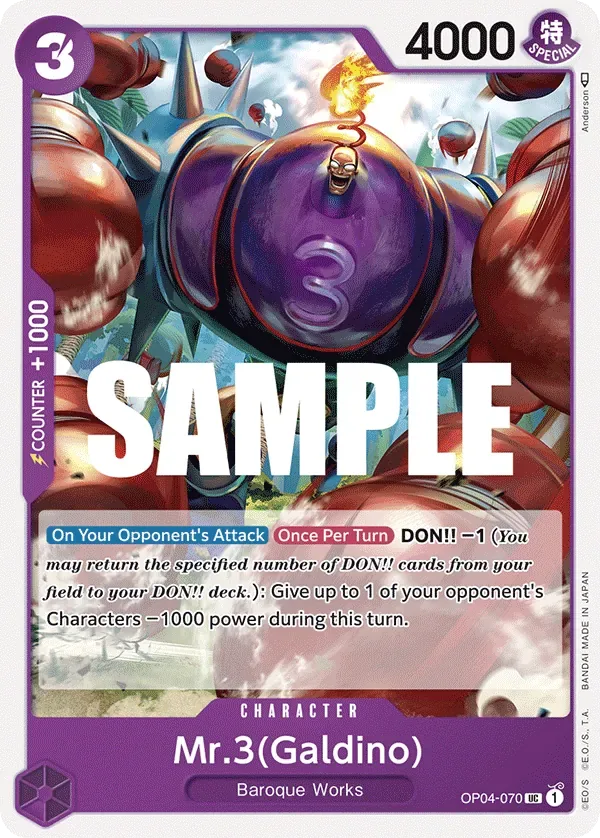 Mr.3(Galdino) #OP04-070 Kingdoms of Intrigue One Piece card