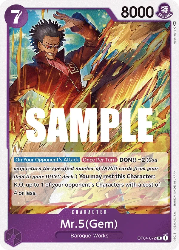 Mr.5(Gem) #OP04-072 Kingdoms of Intrigue One Piece card