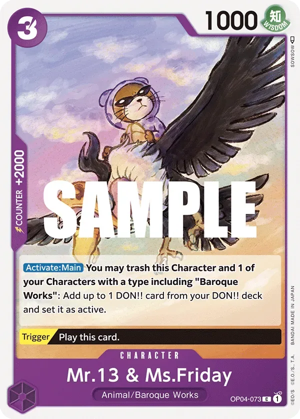 Mr.13 & Ms.Friday #OP04-073 Kingdoms of Intrigue One Piece card