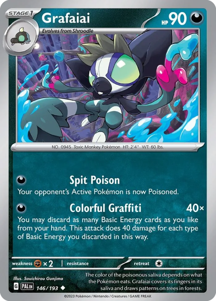 Grafaiai #146 Paldea Evolved Pokemon card