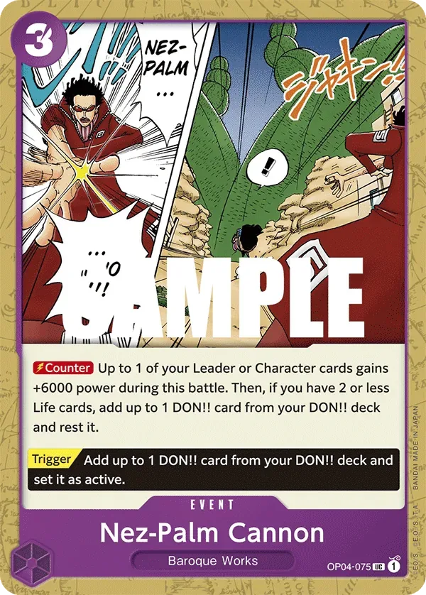 Nez-Palm Cannon #OP04-075 Kingdoms of Intrigue One Piece card