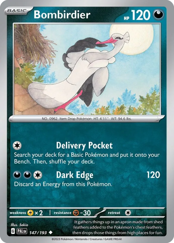 Bombirdier #147 Paldea Evolved Pokemon card