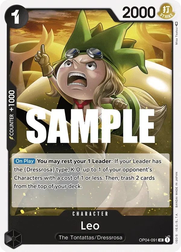 Leo #OP04-091 Kingdoms of Intrigue One Piece card