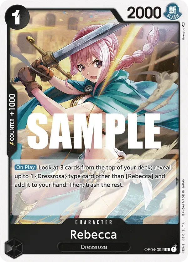 Rebecca #OP04-092 Kingdoms of Intrigue One Piece card