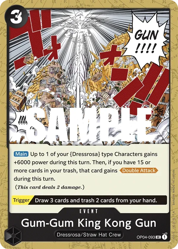 Gum-Gum King Kong Gun #OP04-093 Kingdoms of Intrigue One Piece card