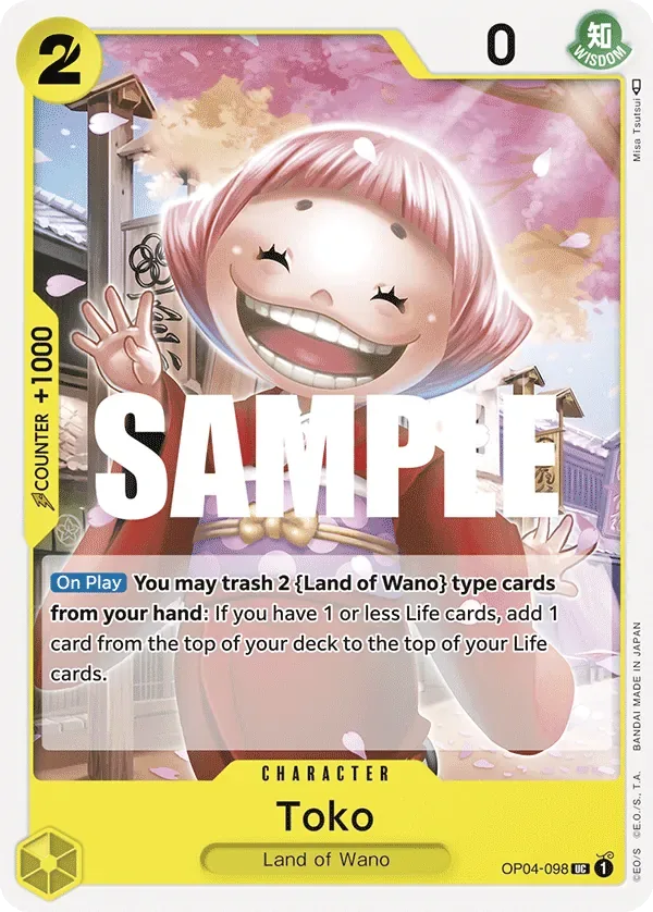 Toko #OP04-098 Kingdoms of Intrigue One Piece card