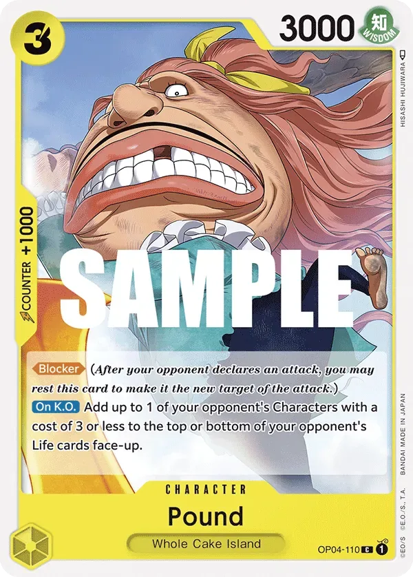 Pound #OP04-110 Kingdoms of Intrigue One Piece card