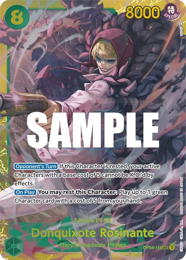 Donquixote Rosinante #OP04-119 Kingdoms of Intrigue One Piece card