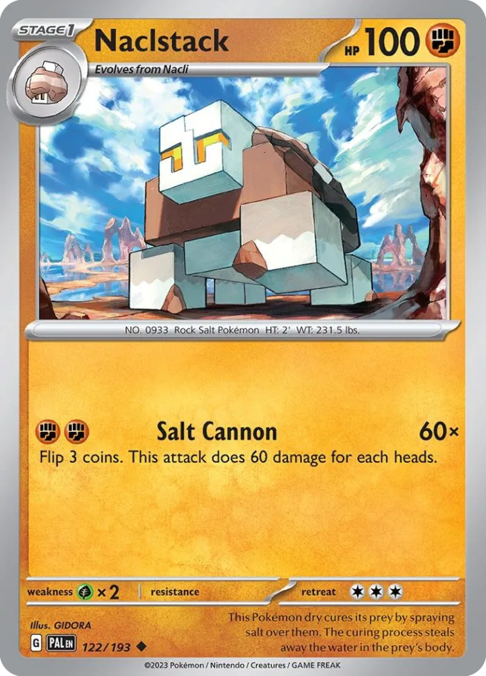 Naclstack #122 Paldea Evolved Pokemon card