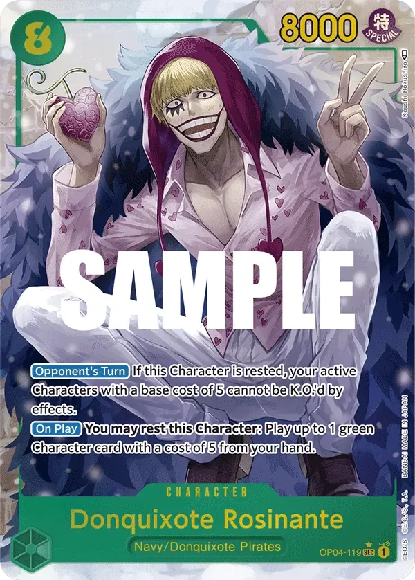 Donquixote Rosinante #OP04-119 Kingdoms of Intrigue One Piece card