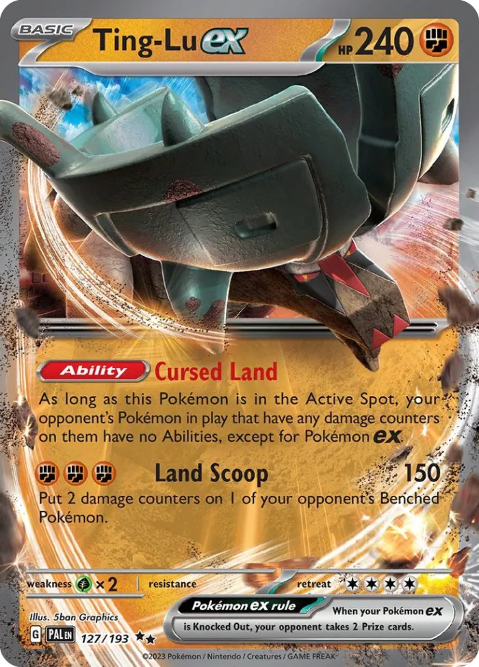Ting-Lu ex #127 Paldea Evolved Pokemon card