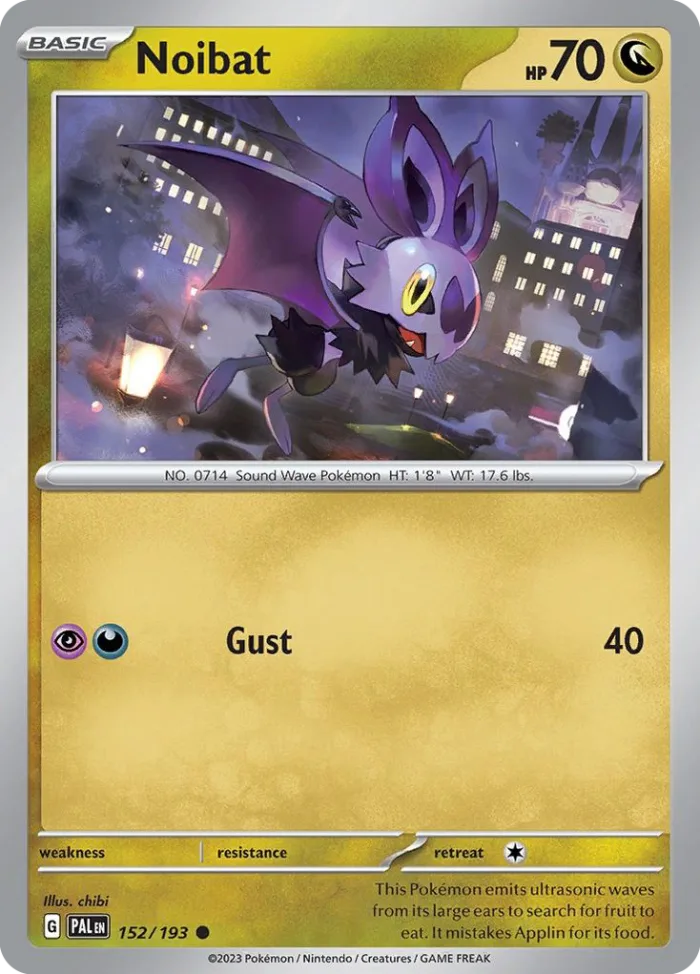 Noibat #152 Paldea Evolved Pokemon card