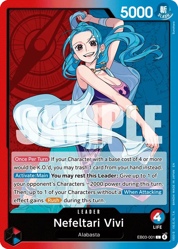 Nefeltari Vivi #EB03-001 Heroines Edition One Piece card