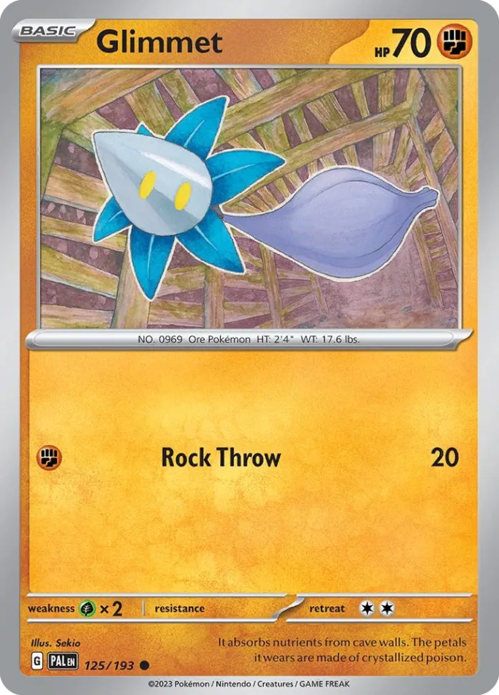 Glimmet #125 Paldea Evolved Pokemon card
