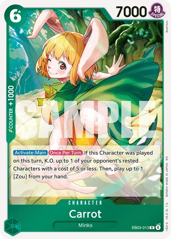 Carrot #EB03-013 Heroines Edition One Piece card