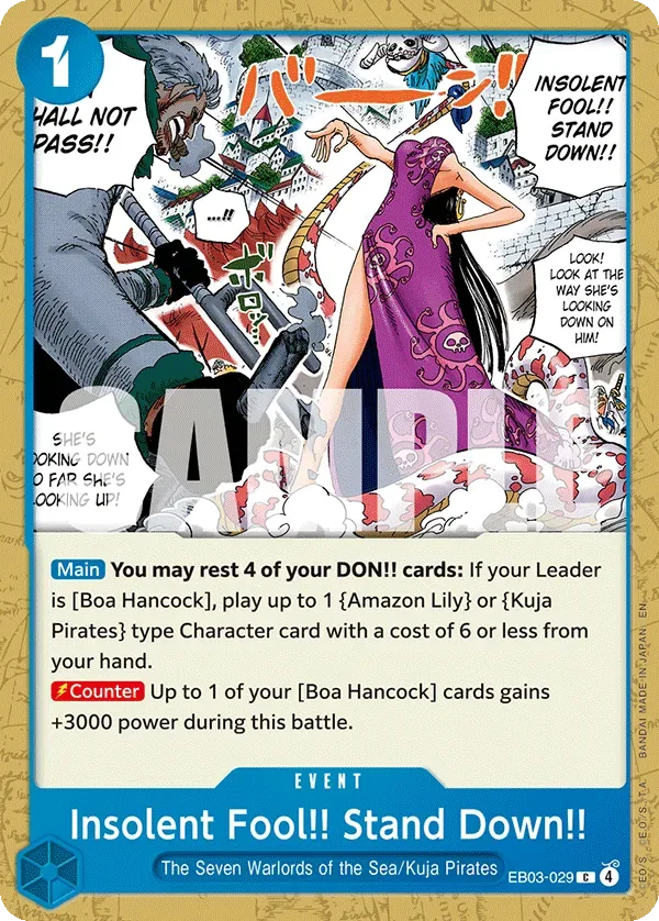 Insolent Fool!! Stand Down!! #EB03-029 Heroines Edition One Piece card