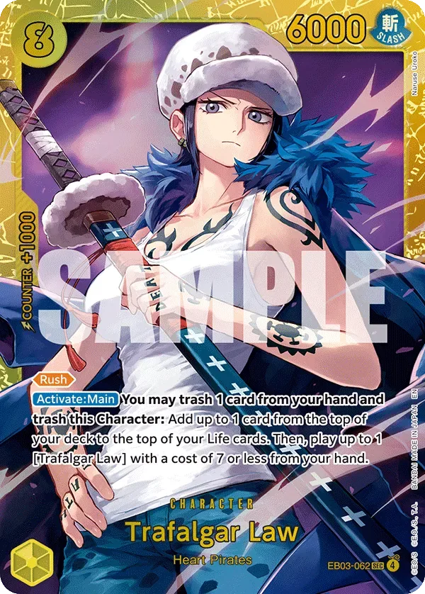 Trafalgar Law #EB03-062 Heroines Edition One Piece card