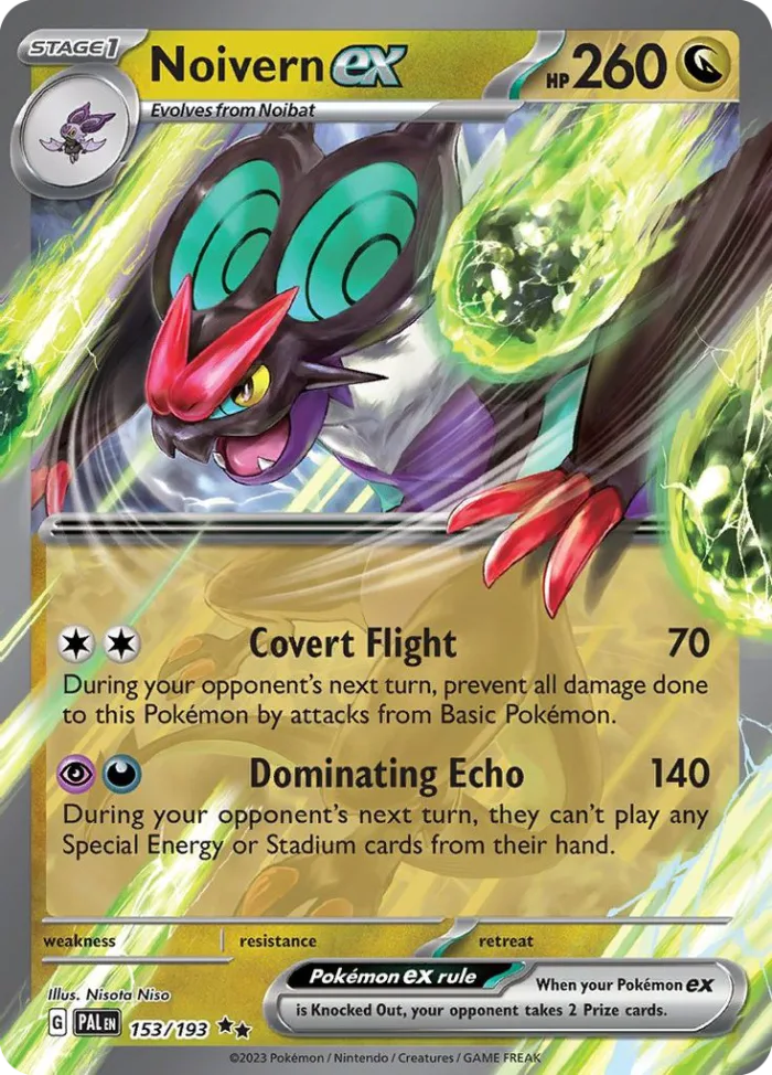 Noivern ex #153 Paldea Evolved Pokemon card
