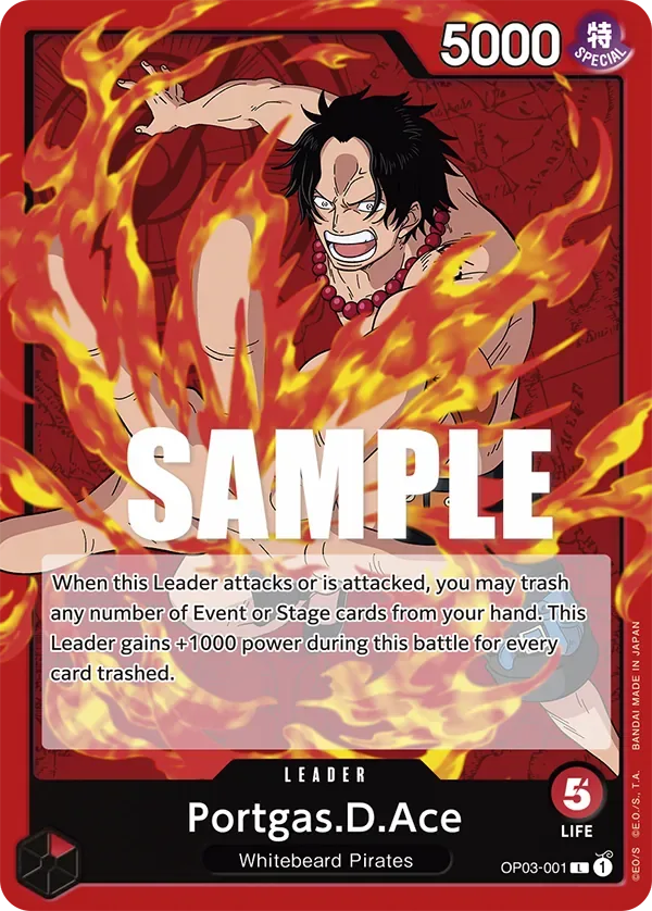 Portgas.D.Ace #OP03-001 Pillars of Strength One Piece card