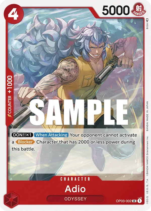 Adio #OP03-002 Pillars of Strength One Piece card