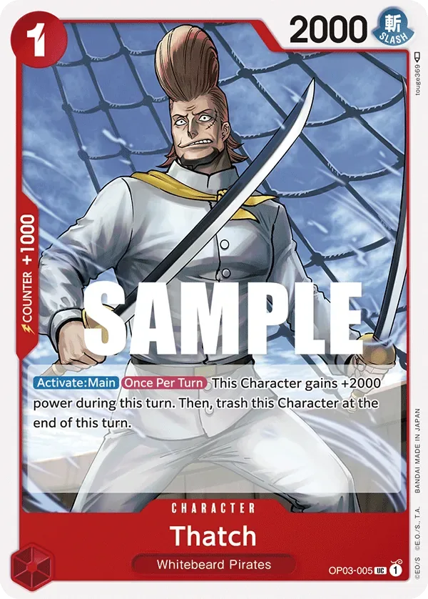Thatch #OP03-005 Pillars of Strength One Piece card