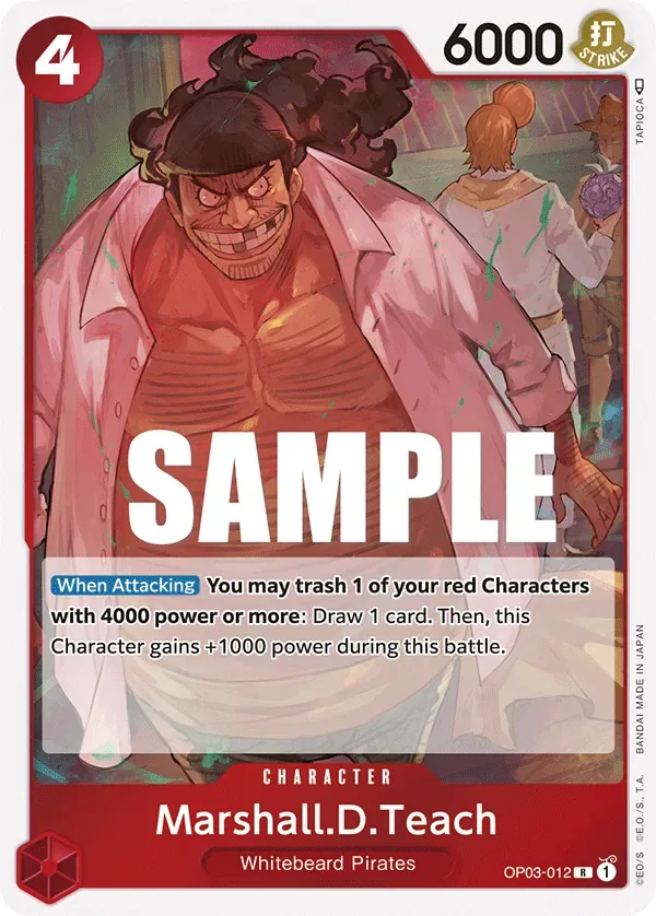 Marshall.D.Teach #OP03-012 Pillars of Strength One Piece card