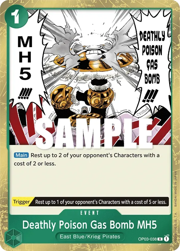 Deathly Poison Gas Bomb MH5 #OP03-038 Pillars of Strength One Piece card