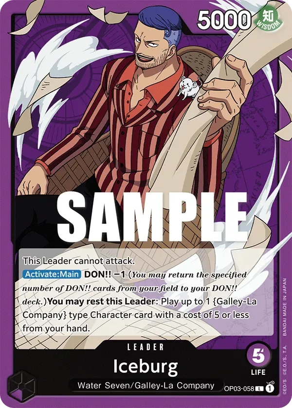 Iceburg #OP03-058 Pillars of Strength One Piece card