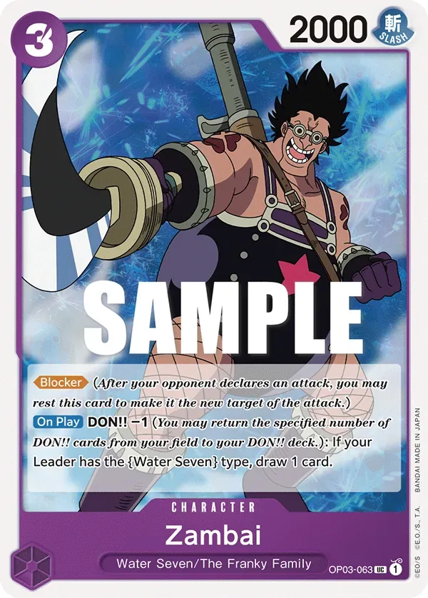 Zambai #OP03-063 Pillars of Strength One Piece card