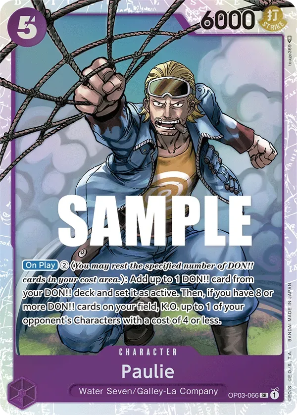 Paulie #OP03-066 Pillars of Strength One Piece card