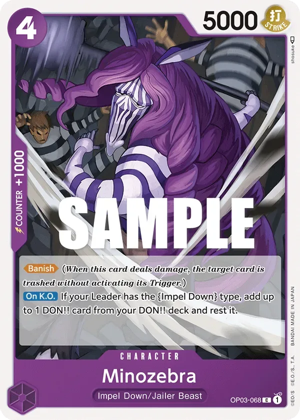 Minozebra #OP03-068 Pillars of Strength One Piece card