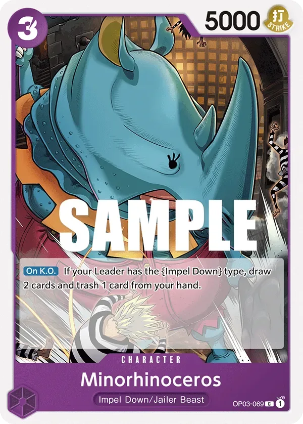 Minorhinoceros #OP03-069 Pillars of Strength One Piece card