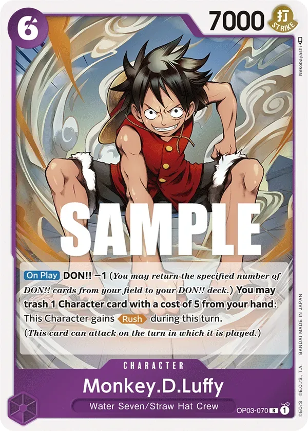 Monkey.D.Luffy #OP03-070 Pillars of Strength One Piece card