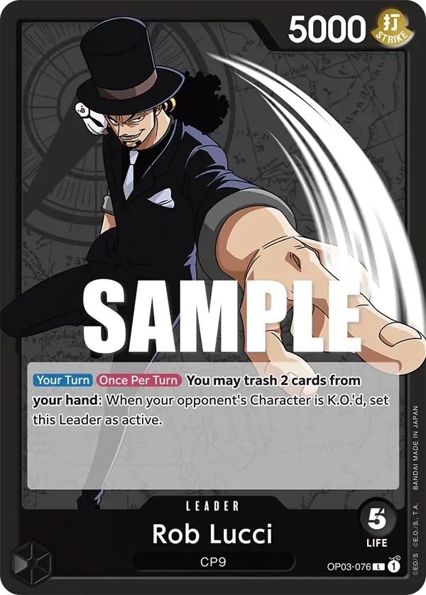 Rob Lucci #OP03-076 Pillars of Strength One Piece card
