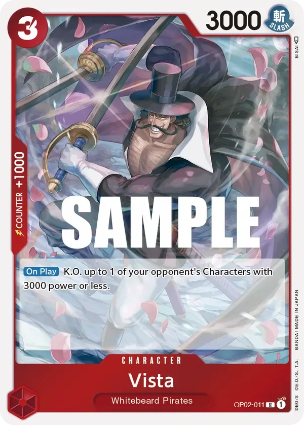 Vista #OP02-011 Paramount War One Piece card