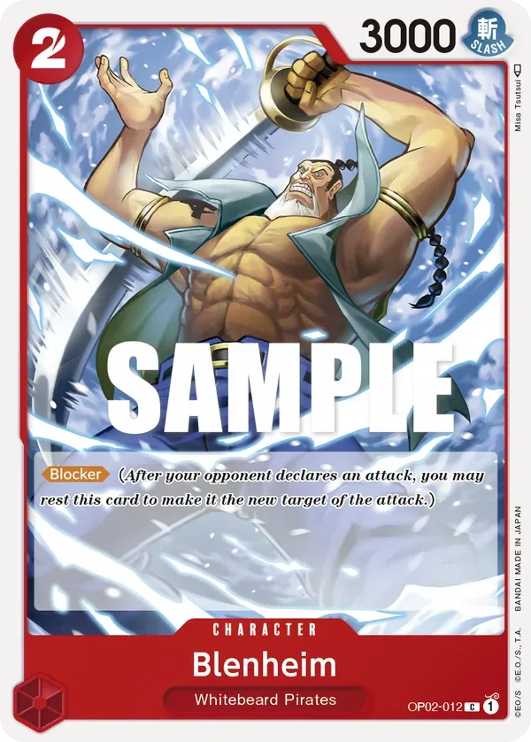 Blenheim #OP02-012 Paramount War One Piece card