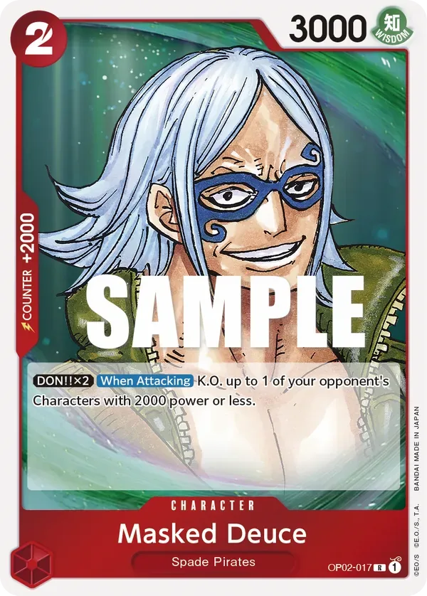 Masked Deuce #OP02-017 Paramount War One Piece card