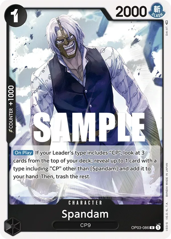 Spandam #OP03-086 Pillars of Strength One Piece card
