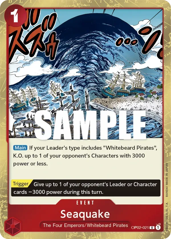Seaquake #OP02-021 Paramount War One Piece card