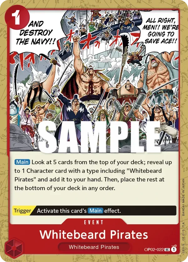 Whitebeard Pirates #OP02-022 Paramount War One Piece card
